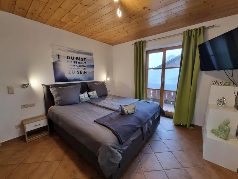 Schlafzimmer Ferienwohnung Am Golfplatz Wallgau