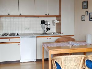 offene Küche in der Ferienwohnung Inselnest am Meer in Wittdün auf Amrum