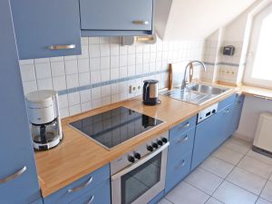Küche in der Ferienwohnung Obere Wandelbahn 15/9 in Wittdün auf Amrum