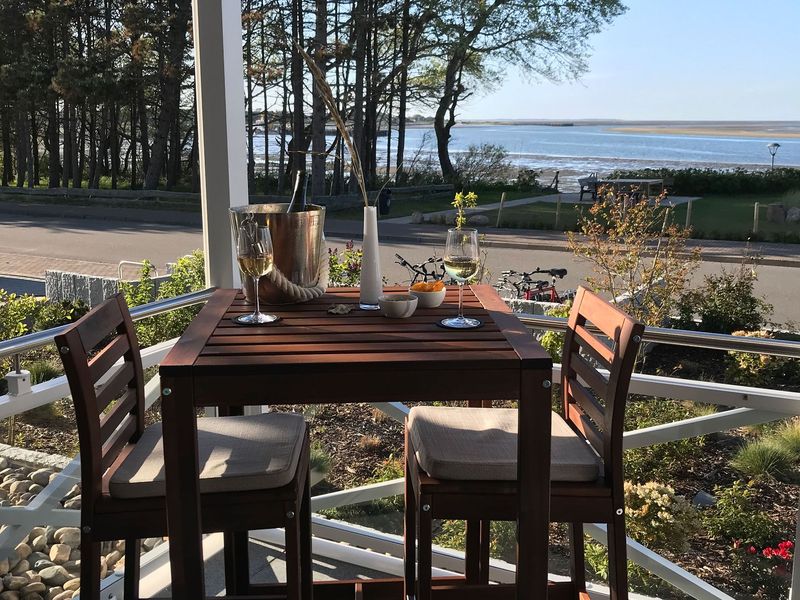 Balkon mit Blick auf das Wattenmeer