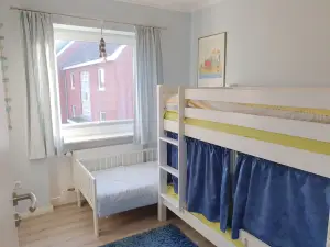 3. Schlafzimmer mit Doppelstockbett in der Ferienwohnung Gorch Fock in Wittdün auf Amrum