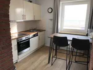 Küche der Ferienwohnung Tidenblick in Wittdün auf Amrum Küche der Ferienwohnung Tidenblick in Wittdün auf Amrum