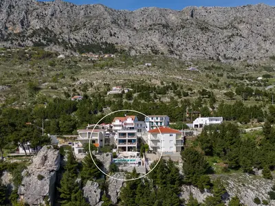Markierter Standort der Villa Agata