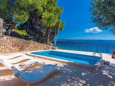 Neu! Strandvilla Casa Ahoi mit 2 Schlafzimmern, beheiztem Pool und herrlichem Meerblick