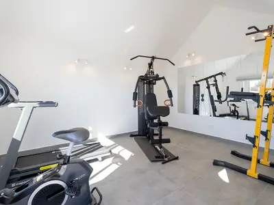 Gym right to the pool area.
