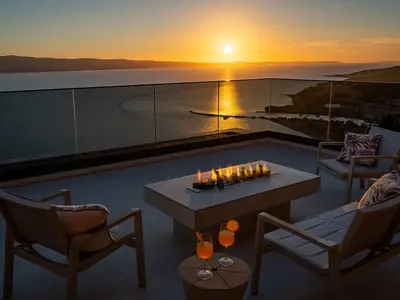 West terrace is the perfect place to spend an evening and enjoy in sunset.