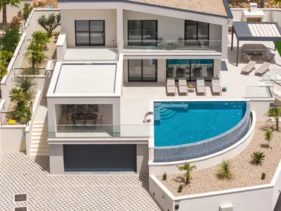 Meerblick-Villa Libero mit Spa-Bereich, Pool, Billard