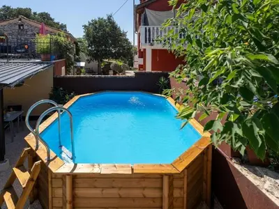 The swimming pool of Casa Dvi Mendule