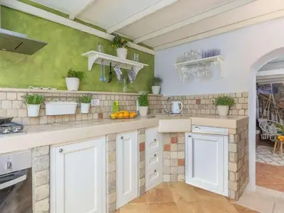 The kitchen of Casa Dvi Mendule