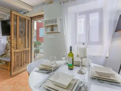 The dining area of Casa Dvi Mendule