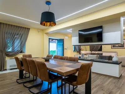 Dining area and living room of Villa LV