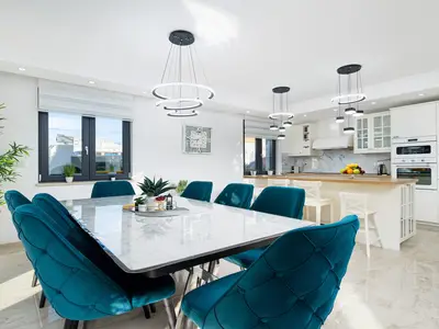 Kitchen and dining area of Villa Laura