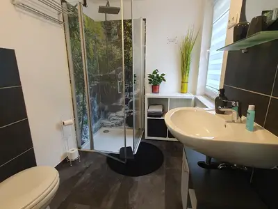 Tageslichtbad mit Regendusche